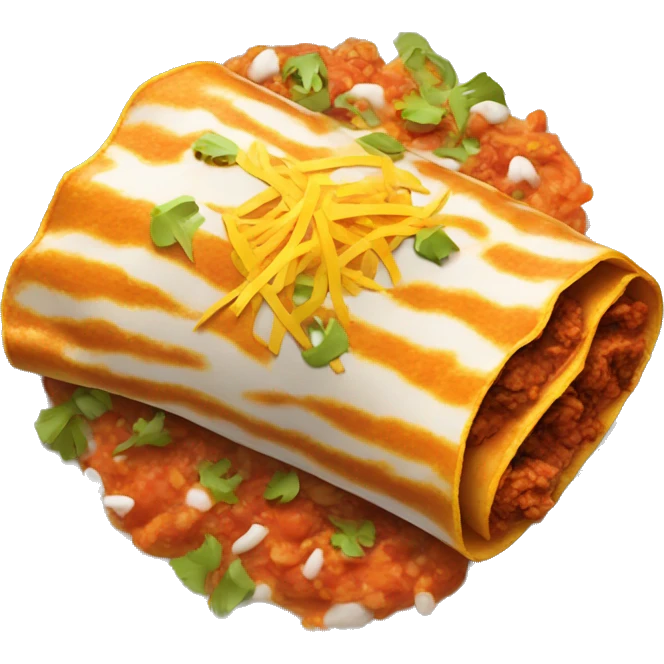 Realistic plate of enchiladas emoji
