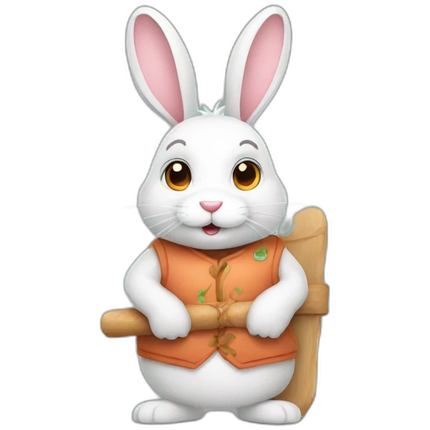 Bunny with a carott emoji