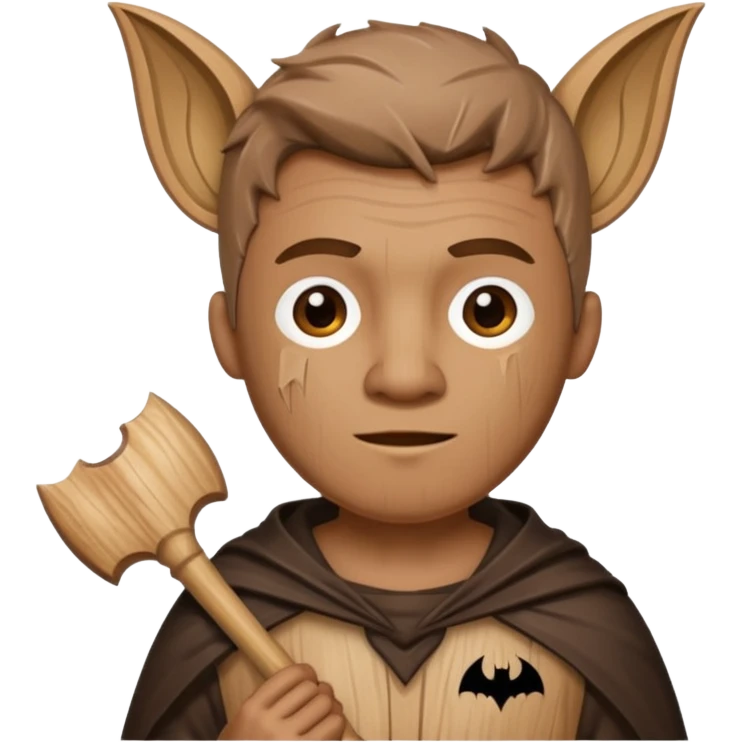 A wooden guy with a bat name tung tung tung sahur emoji