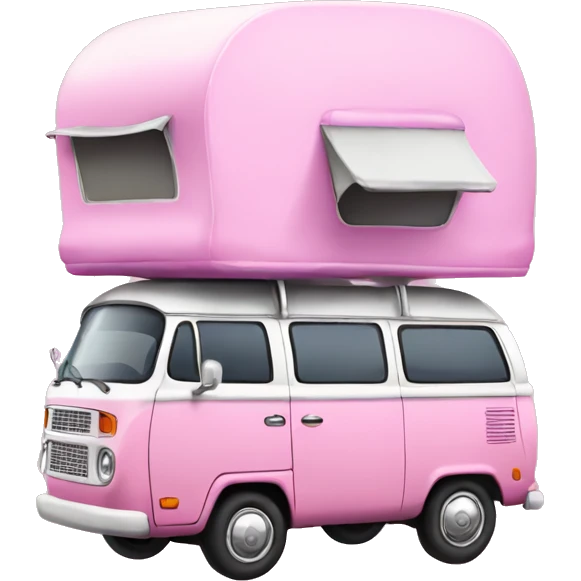 Pink camper van emoji