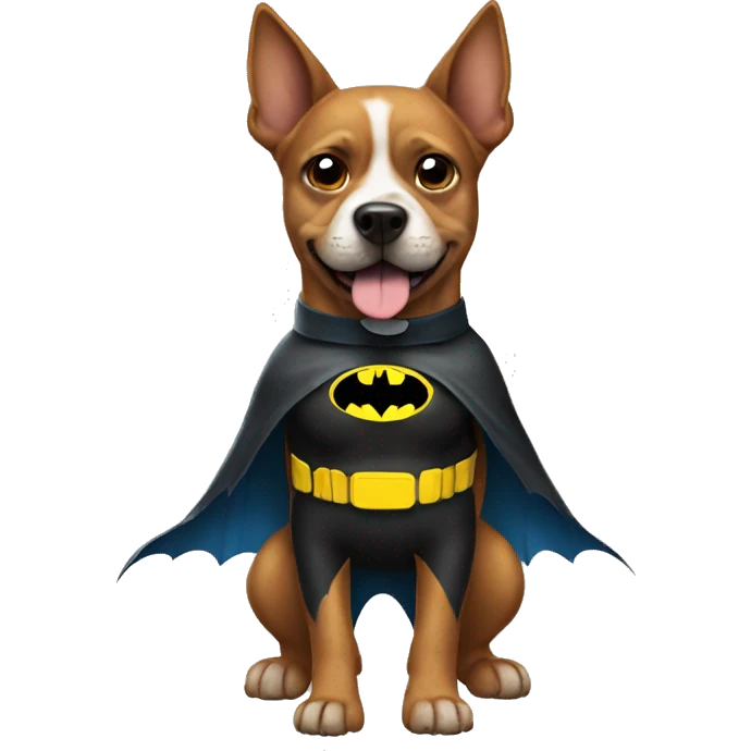 Dog with a Batman costume  emoji