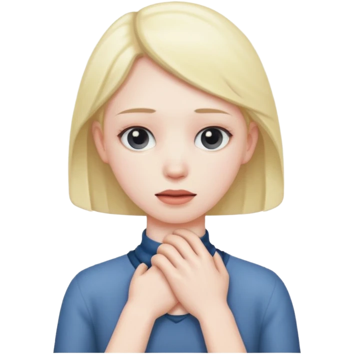 Person holding its neck emoji
