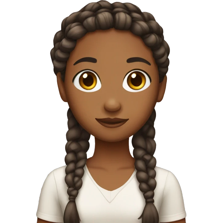 brownskingirl with braids emoji
