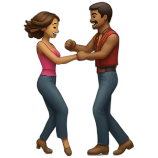 Hombre y mujer bailando emoji