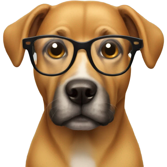 Dog with glasses emoji