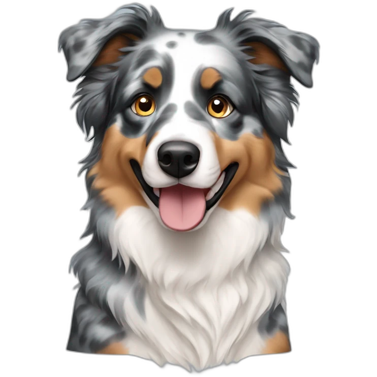 Blue Merle Australian shepherd emoji