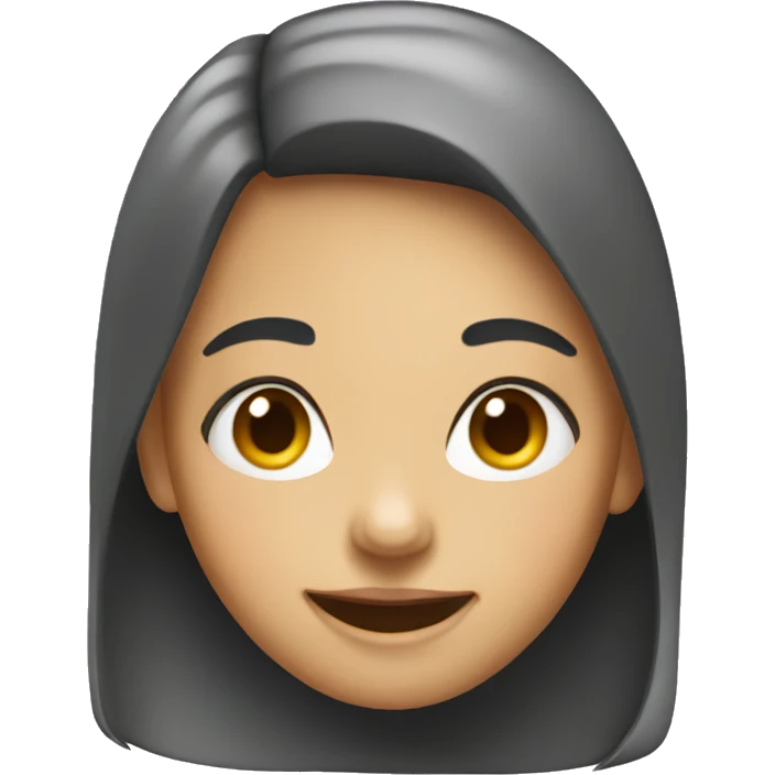 A girl who is smiling emoji