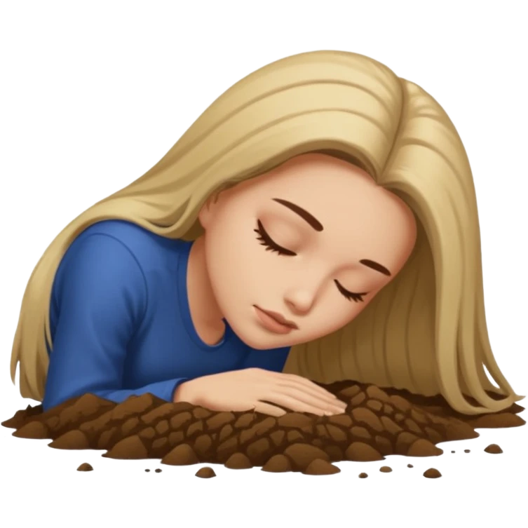 Woman Laying face down on the ground  emoji