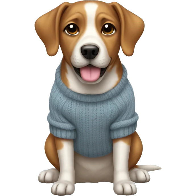 dog with jumper emoji