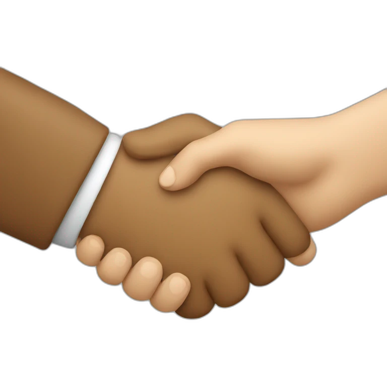 A person shakehand other person emoji
