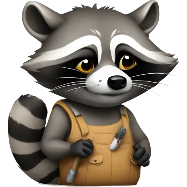 Raccoon smoking emoji