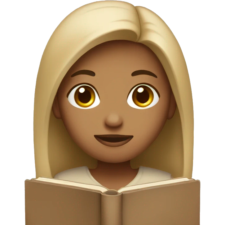 Girl with a beige Bible  emoji