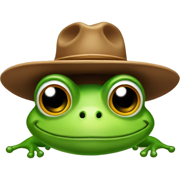 Frog in a cowboy hat emoji