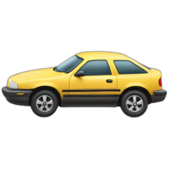 A car riding fast emoji