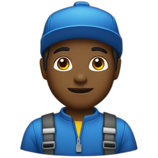 Designer blue emoji