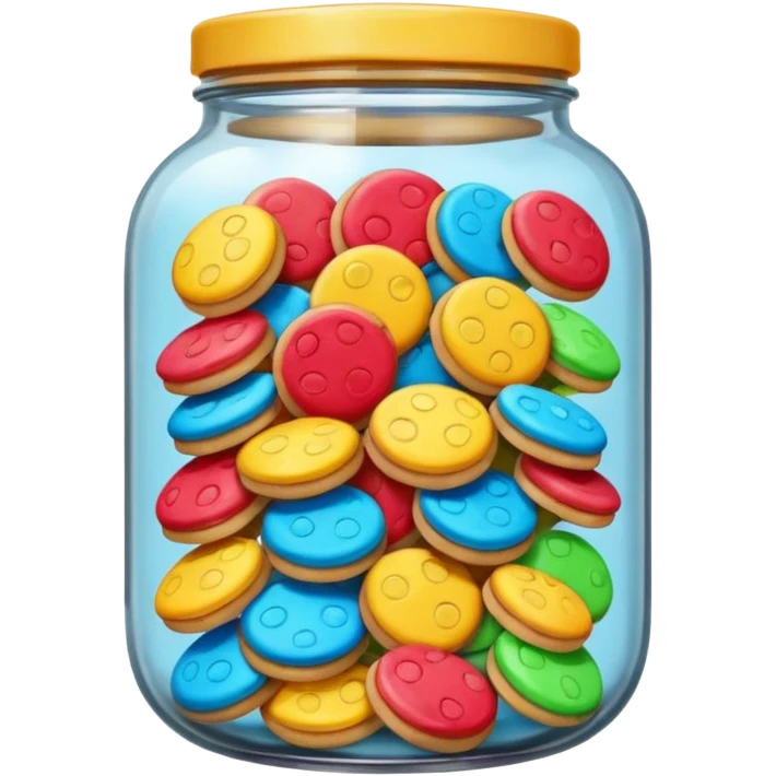 color cookies in jar emoji