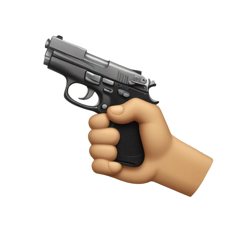 Holding a gun emoji
