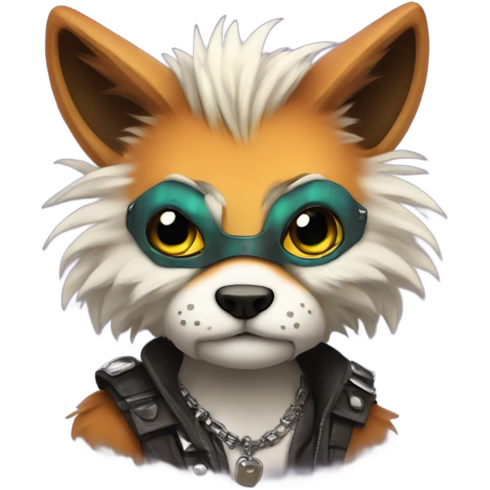 Colorful cute edgy badass anthropomorphic furry  emoji