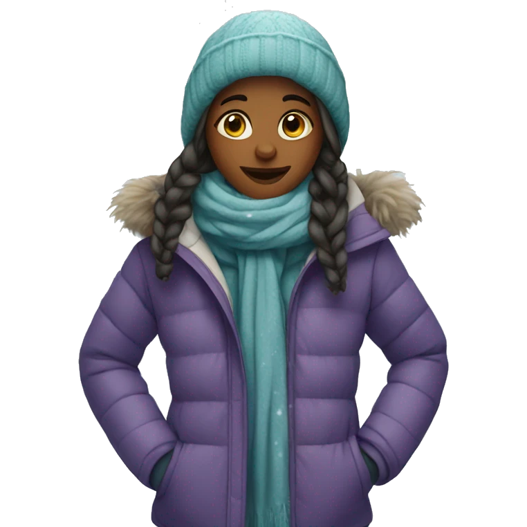 Girls in winter emoji