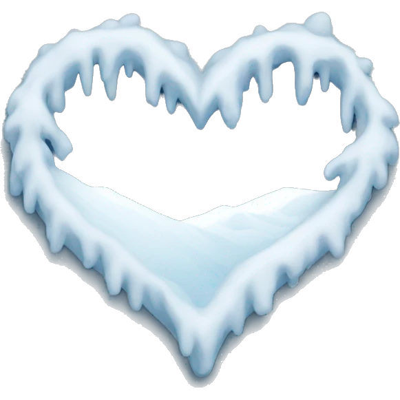 Snow heart emoji