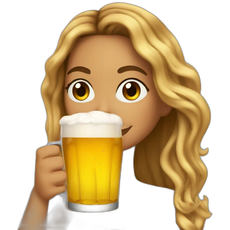beyonce-drinking-beer emoji
