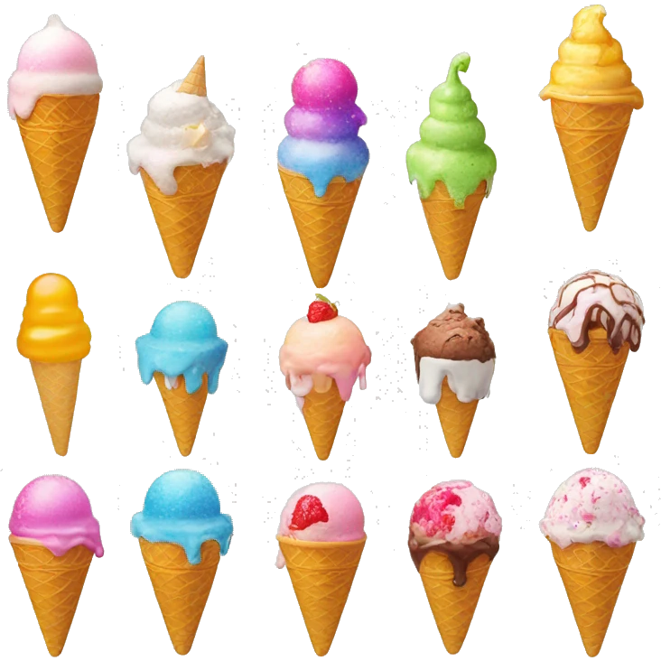 ice cream,supernova,explosion,tasteful, melting ice cream, 19-25 woman emoji