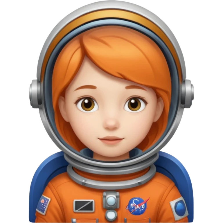 Girl kid in Astronaut Uniform
 emoji