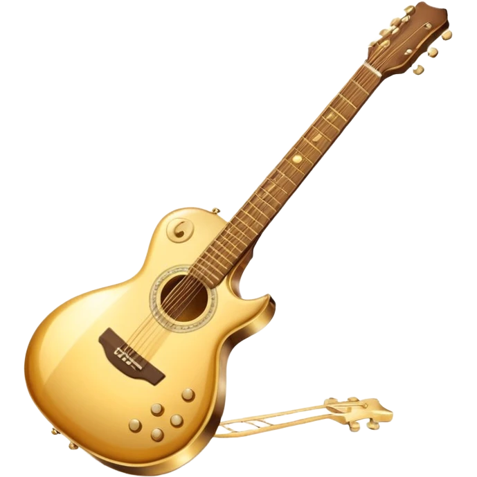 cinematic-realistic-guitar,-polished-metal,-warm-golden-reflections-dancing-along-its-surface,-soft-hands-carefully-positioned-over-the-keys,-glowing-with-an-elegant-and-airy-charm. emoji