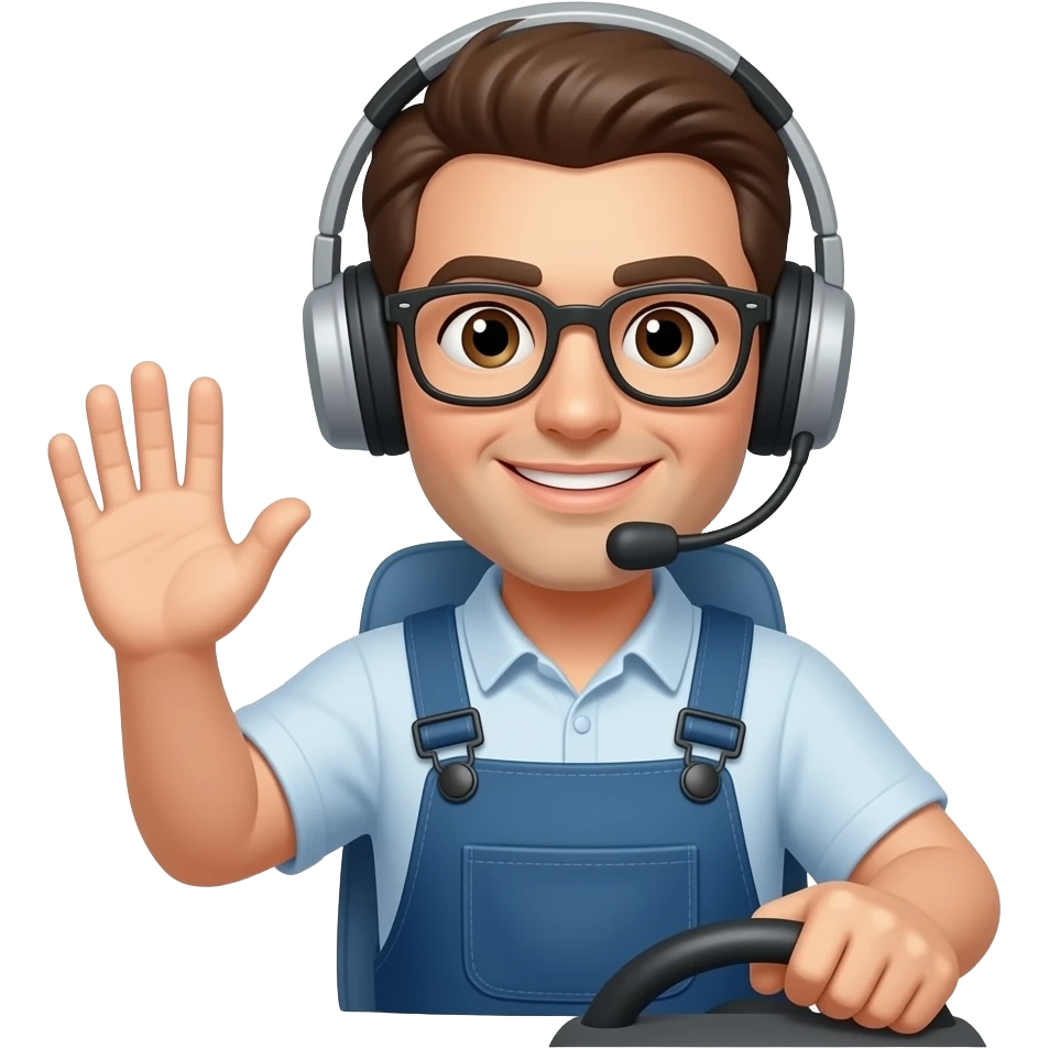 bus driver saying hi emoji