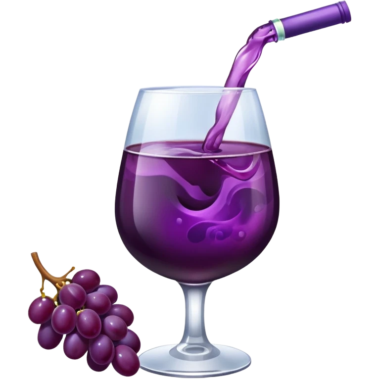 Grapes Drink with alochol emoji