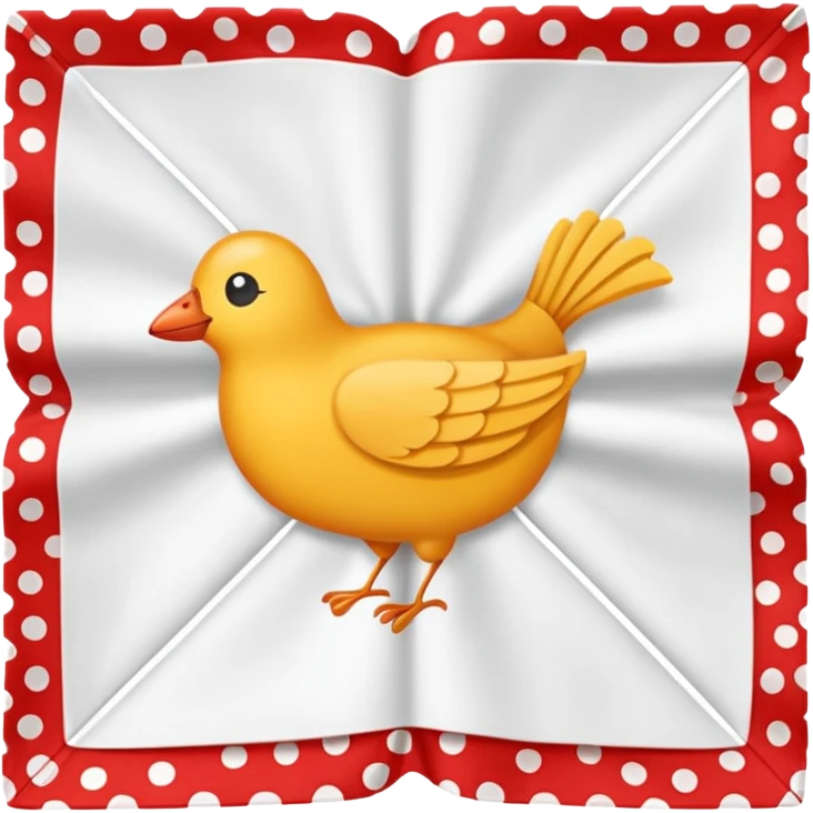 flapped patterned napkin emoji