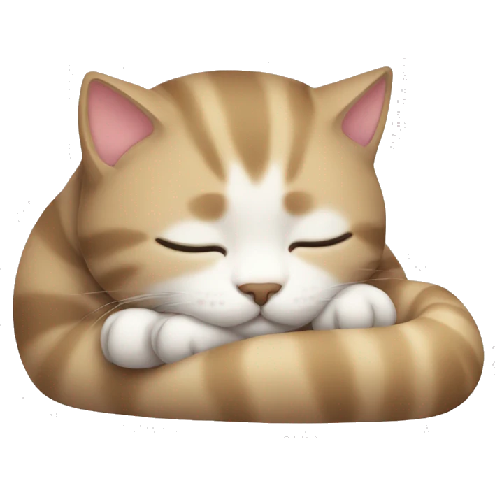 sleeping cute cat emoji