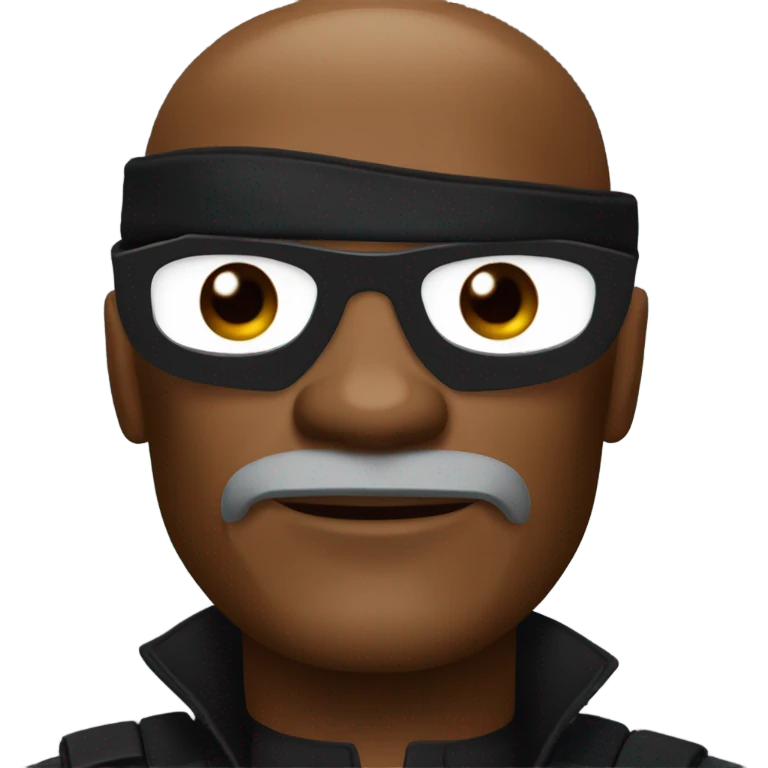 Samuel L Jackson as Nick Fury with eye patch emoji