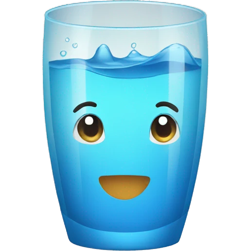 Vaso con agua emoji