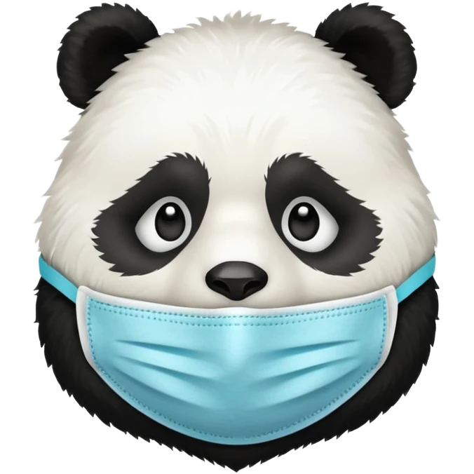 panda with facemask skincare emoji