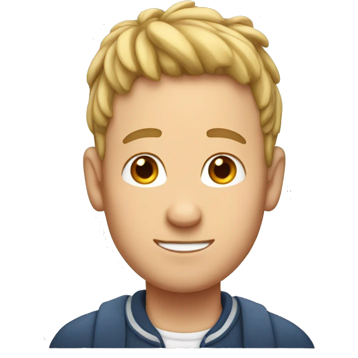 white guy with bun on top of head with animal ears  emoji