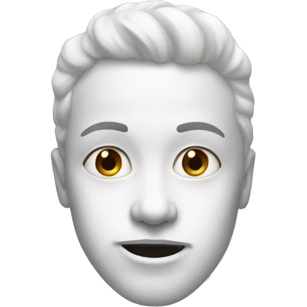 white paint on face emoji