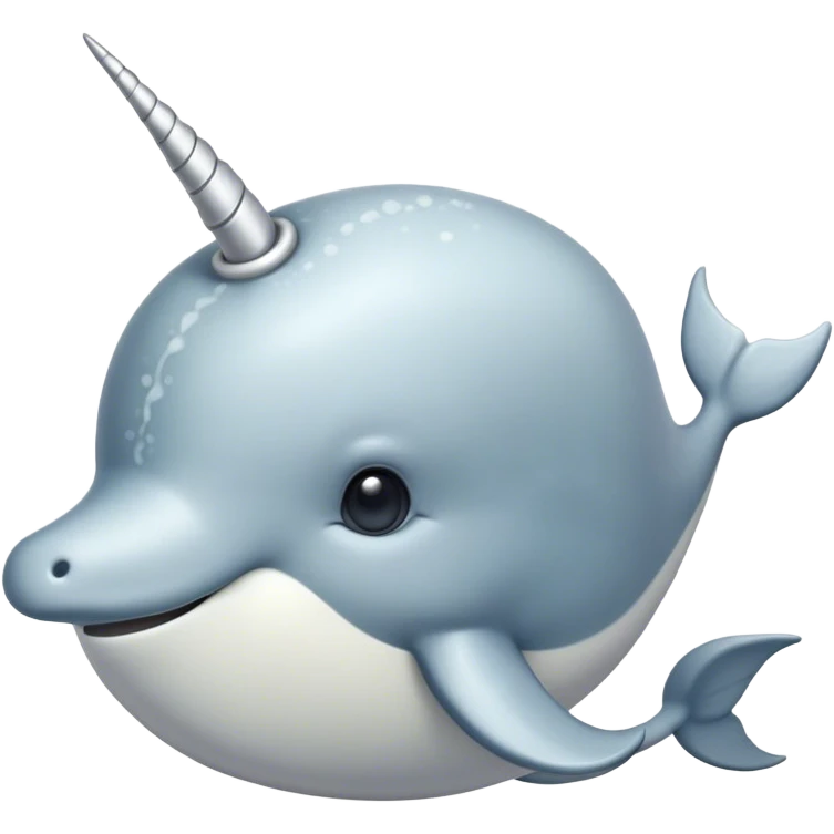 Cinematic Noble Narwhal Portrait Emoji, Poised and majestic, with a robust, streamlined body draped in mottled, silvery-gray skin, featuring a long, spiraled, ivory tusk and deep, thoughtful eyes that exude ancient oceanic wisdom, Simplified yet sharp and sophisticated features, highly detailed, glowing with a soft, ethereal arctic glow, high shine, intelligent and enigmatic, stylized with an air of mythical marine grandeur, focused and graceful, soft glowing outline, capturing the essence of a watchful and confident sea unicorn that appears ready to glide out of the screen with timeless authority! emoji