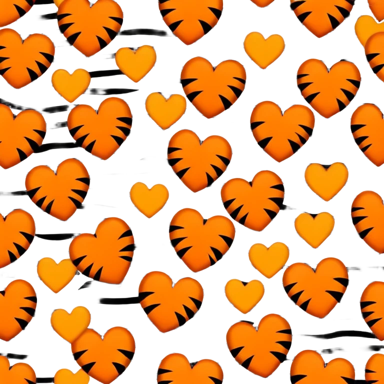 tiger print heart emoji