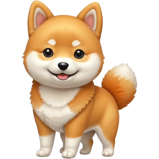 a full body of cute shiba emoji