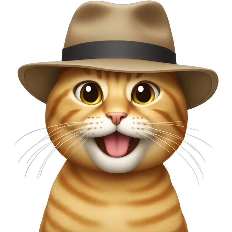 Cat wearing a hat emoji