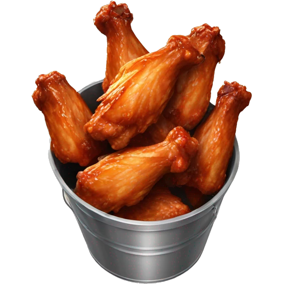 Bbq wings in a bucket  emoji