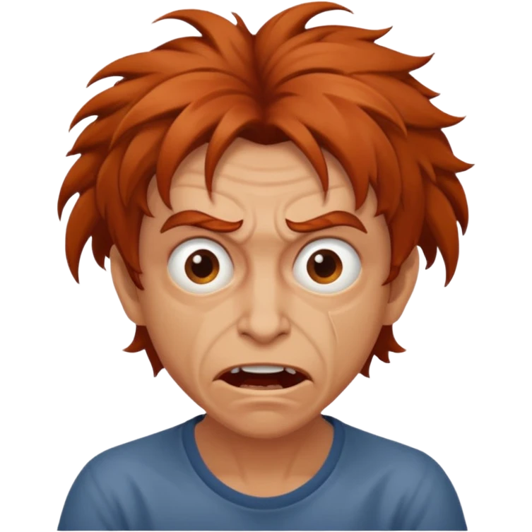 Mad person redish face emoji