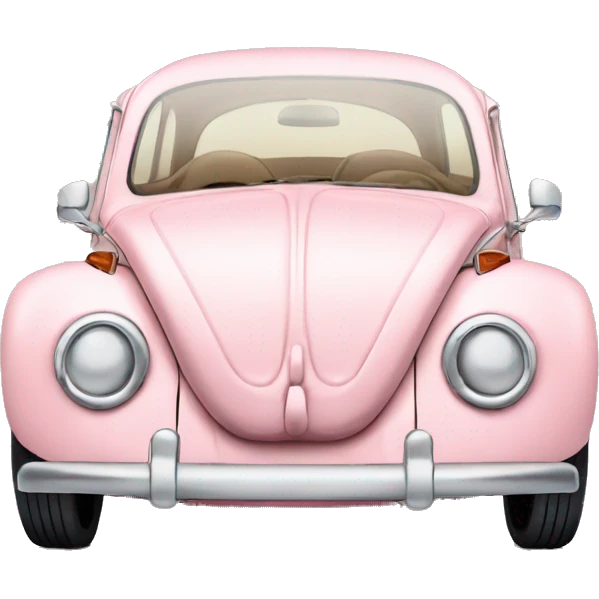 light pink vintage beetle car emoji