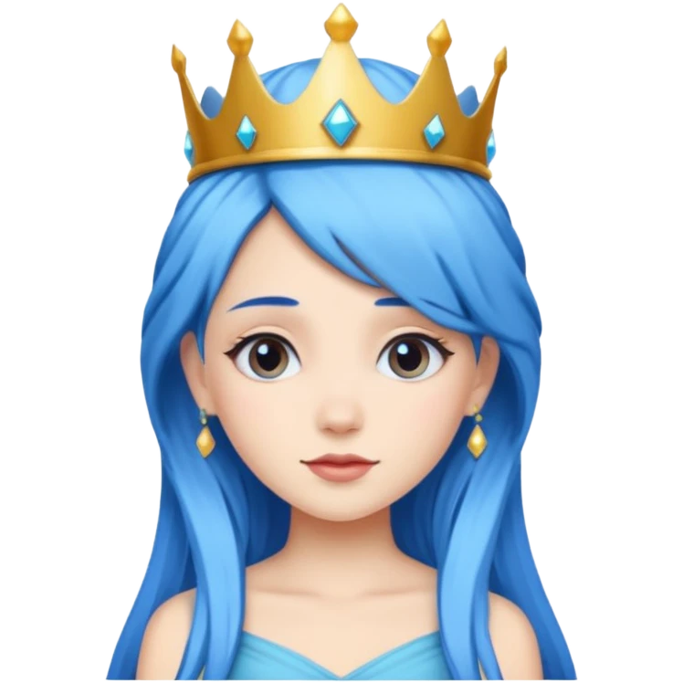 blue haired princess emoji