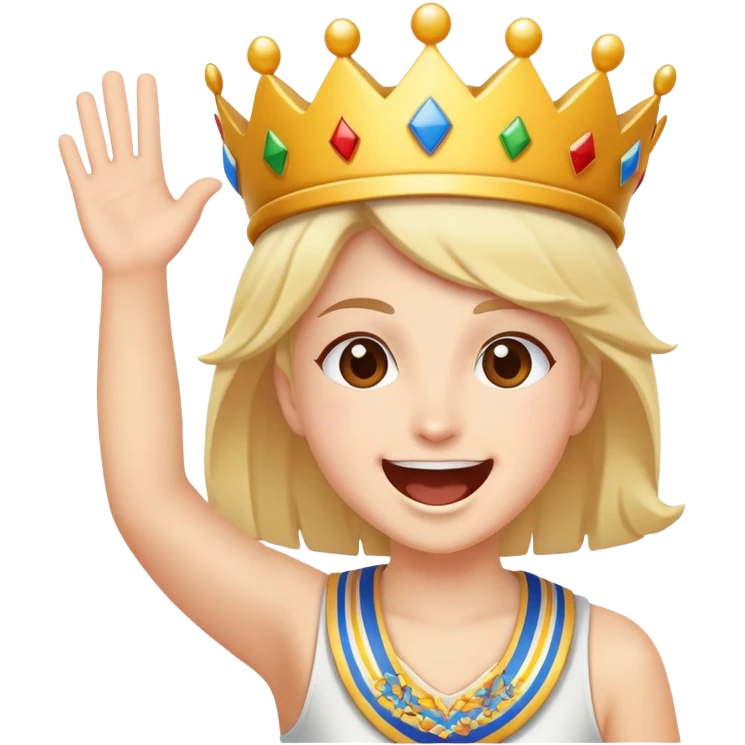 face cheering at a parade, joyful expression emoji