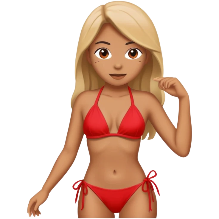 Red bikini emoji