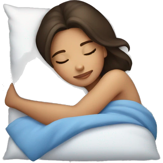 Brunette girl sleeping emoji