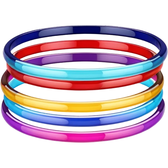   Colourfull Slim Glass Bangles set emoji