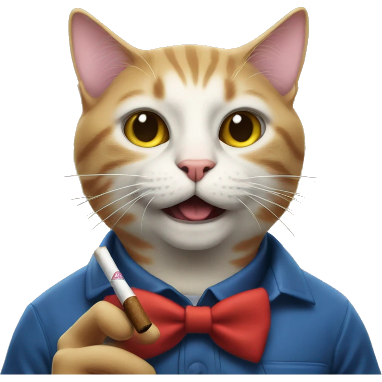 Cat smoking cigar emoji